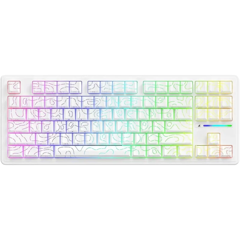 Attack Shark M87 Pro V2 Wireless Mechanical Gaming Keyboard - White - image 1 of 1