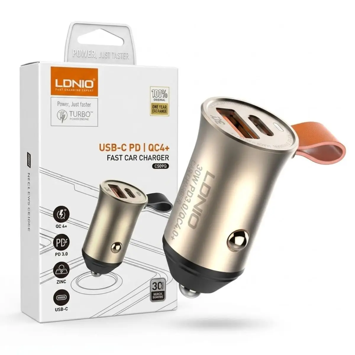 LDNIO C509Q Super Fast Car Charger 30W - image 1 of 1