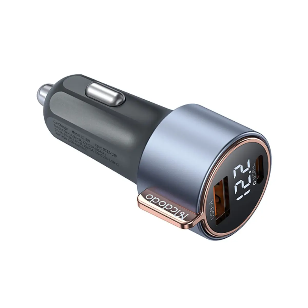 Mcdodo CC-369 75W USB-A & USB-C PD Fast Digital Display Car Charger - image 1 of 1