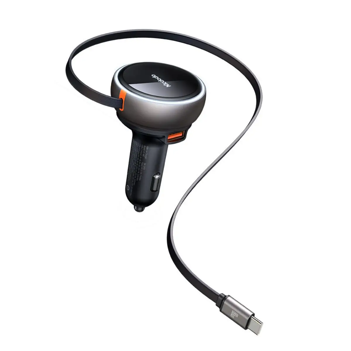 Mcdodo CC-485 FreeGo 80W Car Charger with Built-in Retractable Cable - image 1 of 1