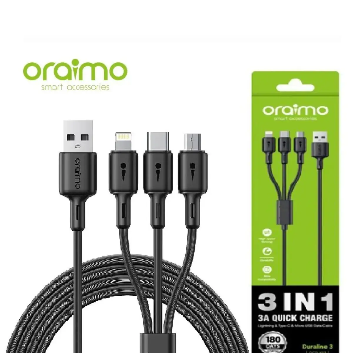 Oraimo A TO M/C/L 3 IN 1 CABLE OCD-X93 - image 1 of 1
