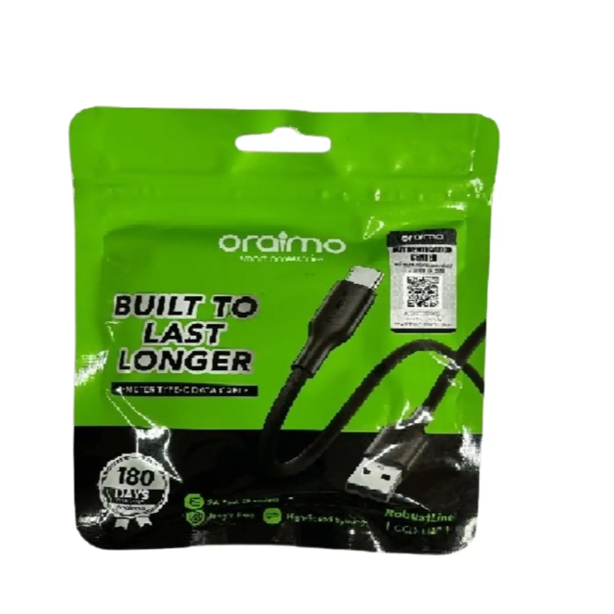Oraimo USB-A to Type C Charging Cable (OCD-114C) - image 1 of 1
