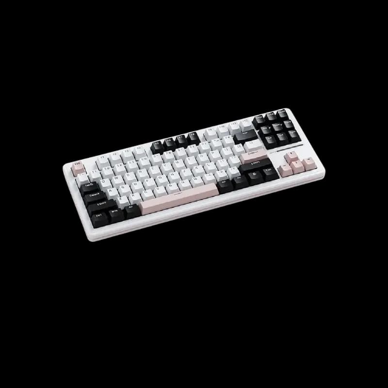 SAMA XINMENG M87 Pro V2 Mechanical Keyboard - White Pink - G-Yellow Switch - image 1 of 1
