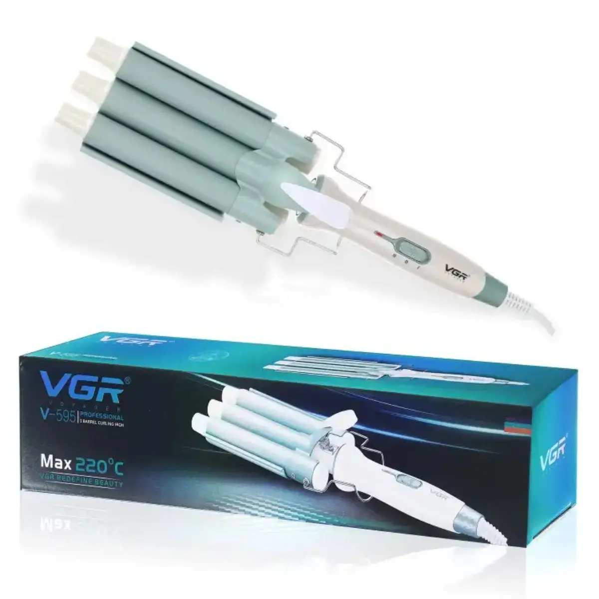 VGR V-595 Professional Hair Curling Iron with Three Barrels For Women - image 1 of 1